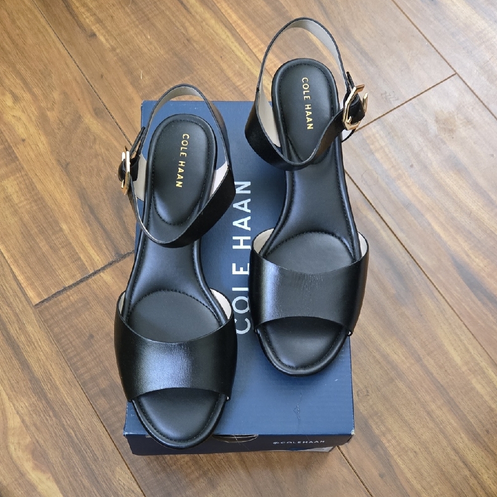 Cole Haan Women's Black Leather Sandals